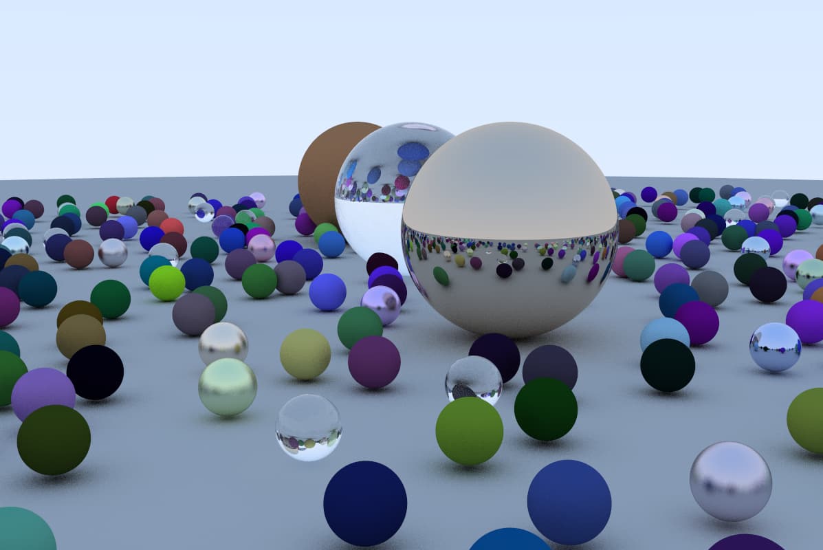 raytraced sphere scene